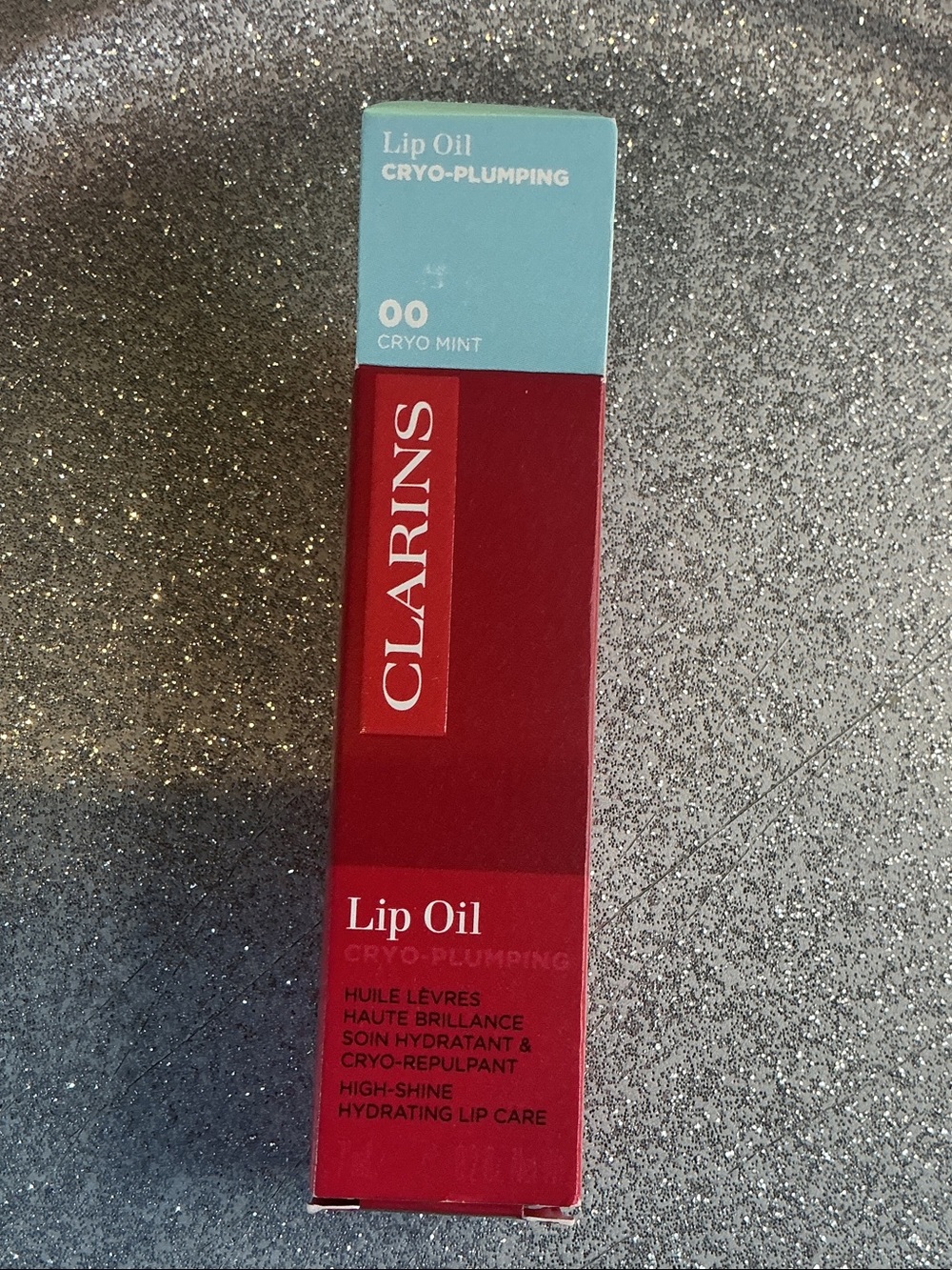 Clarins Lip Oil Cryo-Plumping - Red and Mint Green Packaging